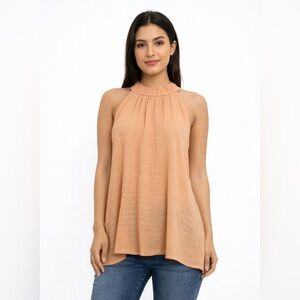 🌟Easel Bohemian Apricot Textured Blouse